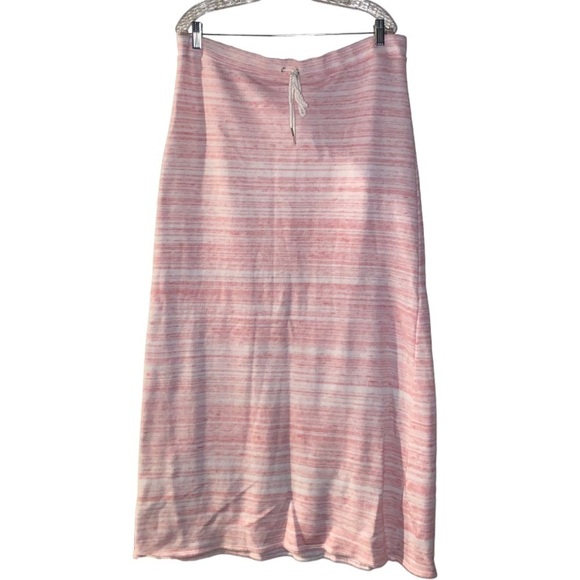 Victoria's Secret Women XL Maxi Stripe Knit Skirt Beach Walking Drawstring Waist - Picture 1 of 5